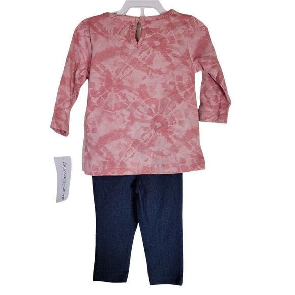 Calvin Klein Jeans Girls Newborn 2 Piece Set (Size 3/6M) - Picture 2 of 10